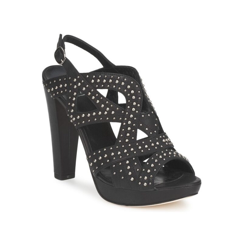CLOUCLOU Black Heeled Sandals Women's Strategy - 1
