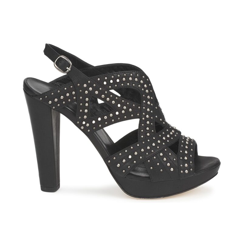 CLOUCLOU Black Heeled Sandals Women's Strategy - 2