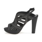 CLOUCLOU Black Heeled Sandals Women's Strategy - 4