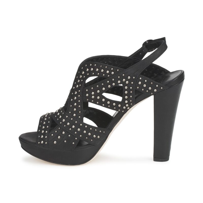 CLOUCLOU Black Heeled Sandals Women's Strategy - 4