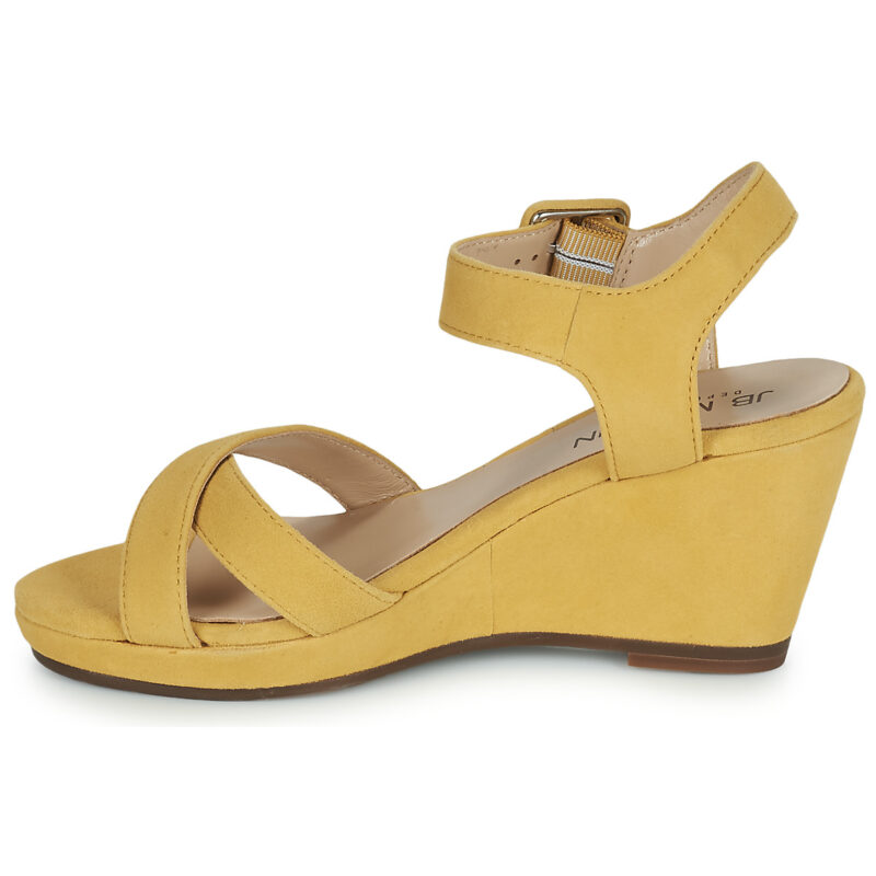 JB Martin QUERIDA Giallo Sandali con zeppa Donna - 4
