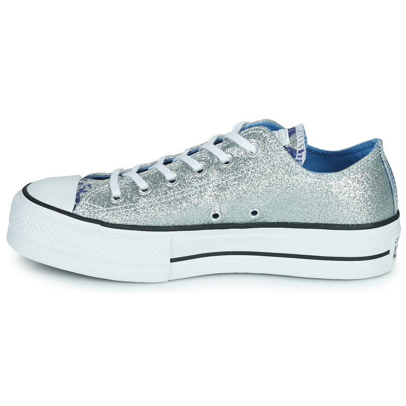 Converse  CHUCK TAYLOR ALL STAR LIFT HYBRID SHINE OX  Argento Sneakers alte Donna - 4