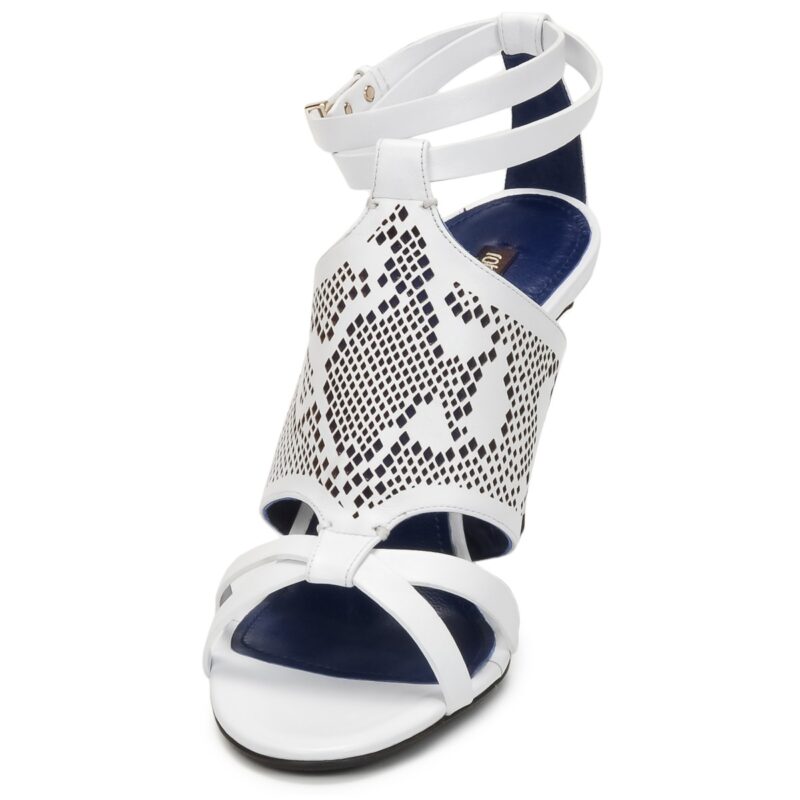 Roberto Cavalli TPS016 White Heeled Sandals Women - 3