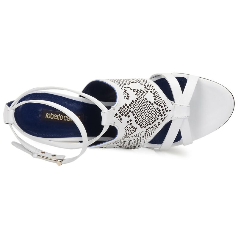 Roberto Cavalli TPS016 White Heeled Sandals Women - 6