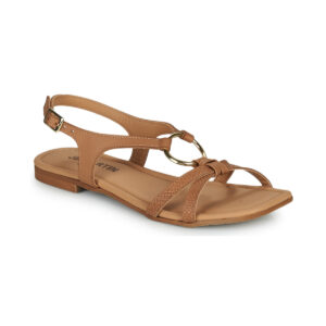 JB Martin ALGUE Braune flache Damensandalen