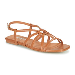 JB Martin LAURE Braune flache Damensandalen