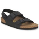 BIRKENSTOCK Milano Birko-flor / Black / Narrow Black Women's Low Sandals - 1