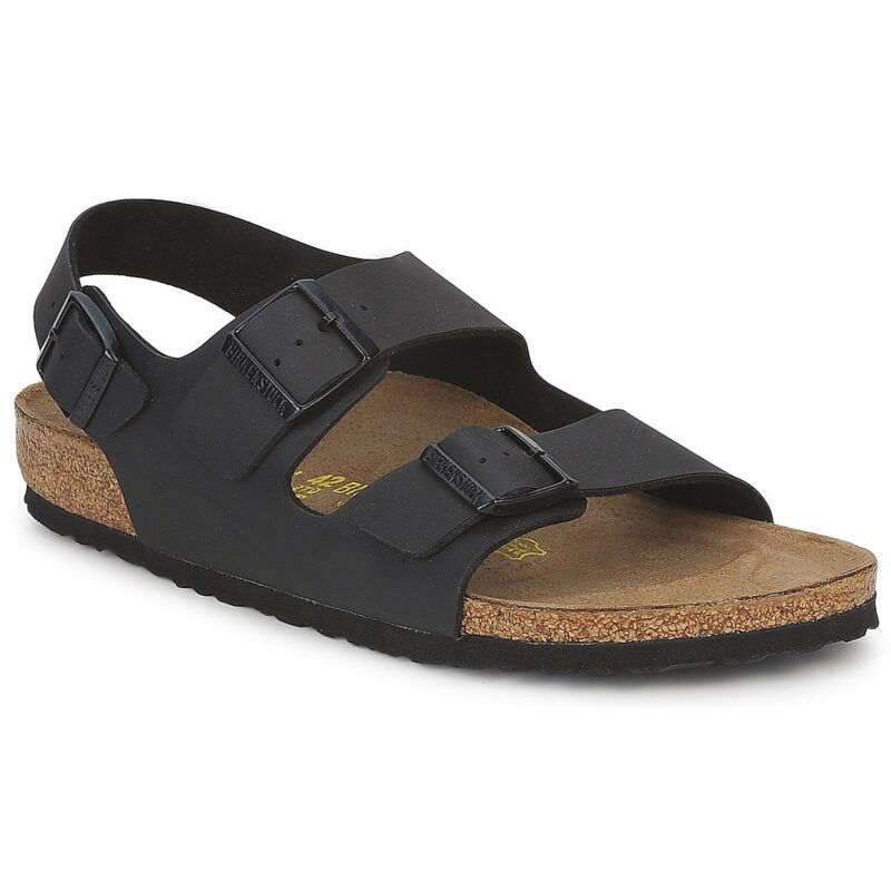 BIRKENSTOCK Milano Birko-flor / Black / Narrow Black Women's Low Sandals - 1
