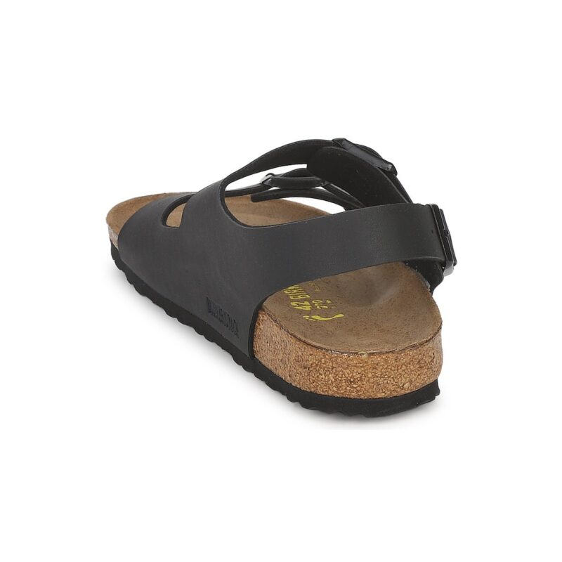BIRKENSTOCK Milano Birko-flor / Black / Narrow Black Women's Low Sandals - 5