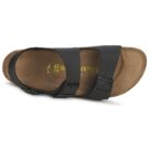 BIRKENSTOCK Milano Birko-flor / Black / Narrow Black Women's Low Sandals - 6