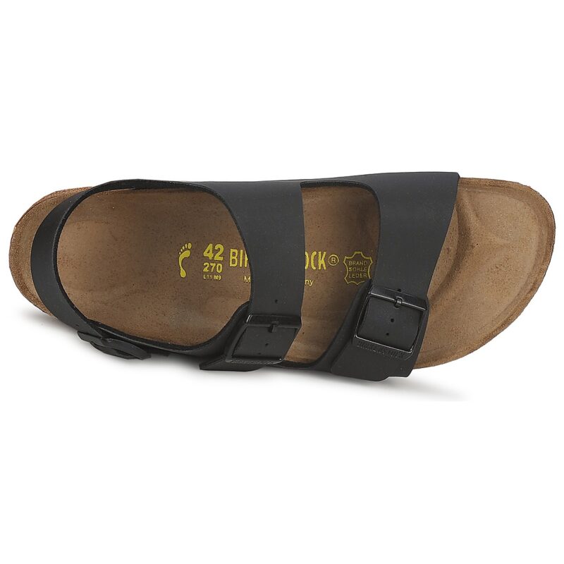 BIRKENSTOCK Milano Birko-flor / Black / Narrow Black Women's Low Sandals - 6