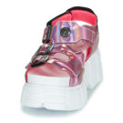 New Rock DISCO HOLO Pinke Keilsandalen f&uuml;r Damen - Gr&ouml;&szlig;e 3