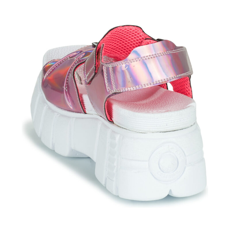 New Rock DISCO HOLO Pinke Keilsandalen f&uuml;r Damen - Gr&ouml;&szlig;e 5