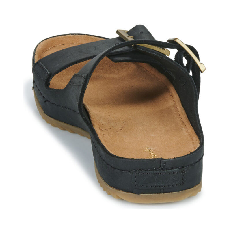 Clarks Brookleigh Sun Noir Sandales plates Femme - 5