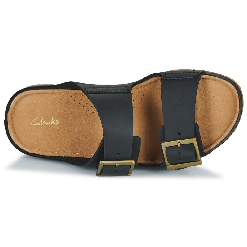 Clarks Brookleigh Sun Noir Sandales plates Femme - 6