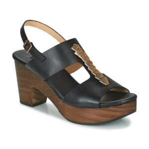Neosens ST LAURENT Black Wedge Sandals Women