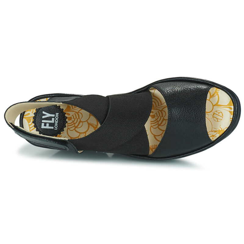 Fly London YUBA 385 FLY Nero Sandali con zeppa Donna - 6