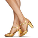Chie Mihara ATIEL Gold Heeled Sandals Women - 8