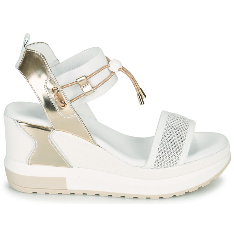 NeroGiardini E219045D-707 Wei&szlig;e Damen-Keilsandalen - Gr&ouml;&szlig;e 2
