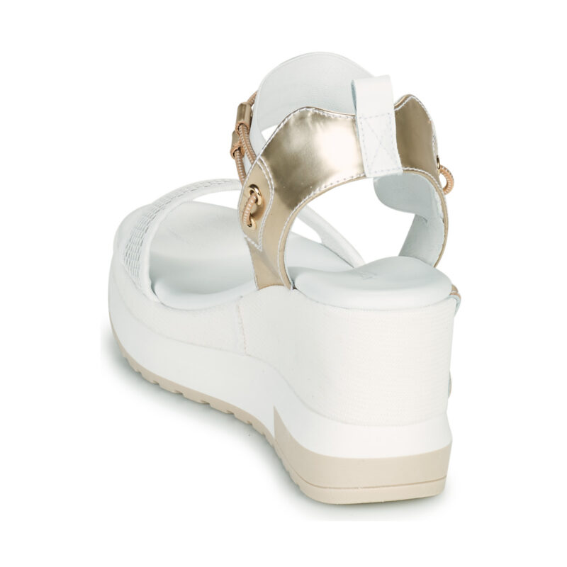 NeroGiardini E219045D-707 Wei&szlig;e Damen-Keilsandalen - Gr&ouml;&szlig;e 5