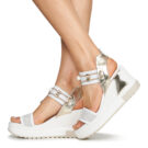 NeroGiardini E219045D-707 Wei&szlig;e Damen-Keilsandalen - Gr&ouml;&szlig;e 8