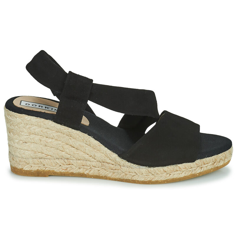 Dorking VISION Black Wedge Sandals Women - 2