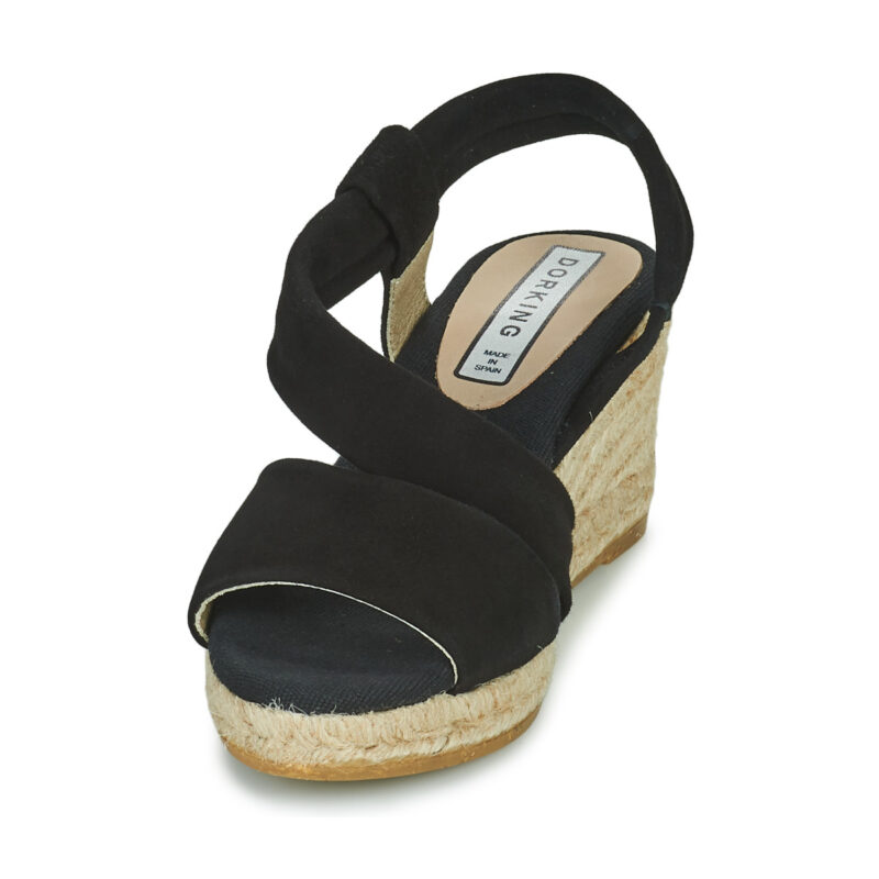 Dorking VISION Black Wedge Sandals Women - 3