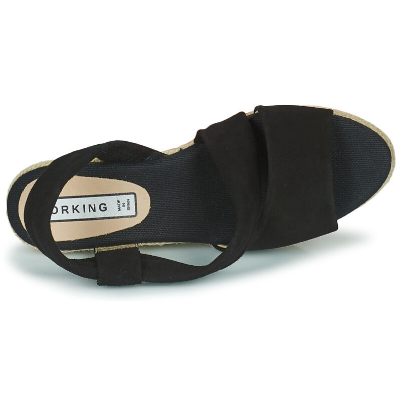 Dorking VISION Black Wedge Sandals Women - 6