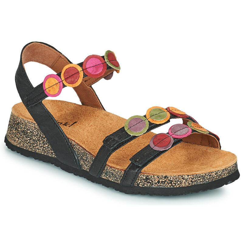 Think KOAK Black Wedge Sandals Women - 1