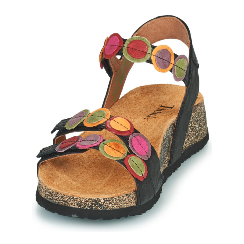 Think KOAK Black Wedge Sandals Women - 3