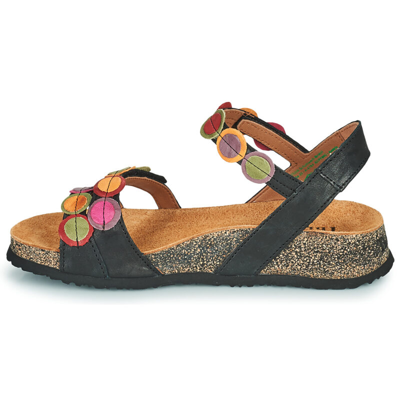 Think KOAK Black Wedge Sandals Women - 4