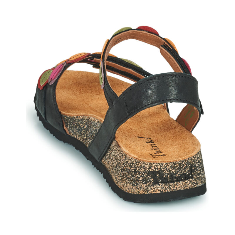 Think KOAK Black Wedge Sandals Women - 5