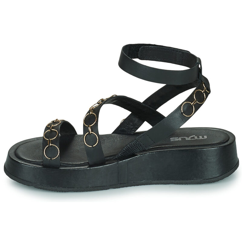 Mjus ACIGHE GOLD Black Wedge Sandals Women - 4
