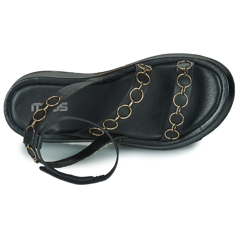 Mjus ACIGHE GOLD Black Wedge Sandals Women - 6