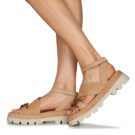 Mjus JUPITER Beige Keilsandalen Damen - Gr&ouml;&szlig;e 8
