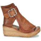 Airstep / A.S.98 NOA BUCKLE Braun Keilabsatz Sandalen Damen - 2