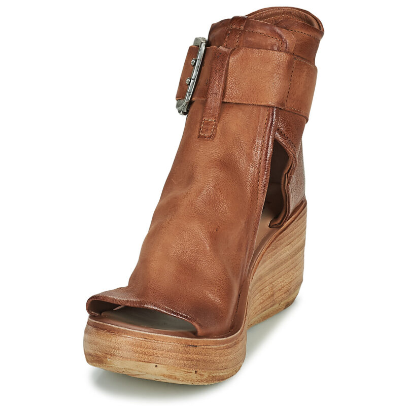 Airstep / A.S.98 NOA BUCKLE Braun Keilabsatz Sandalen Damen - 3