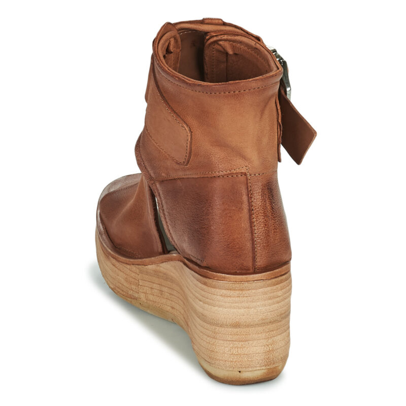 Airstep / A.S.98 NOA BUCKLE Braun Keilabsatz Sandalen Damen - 5