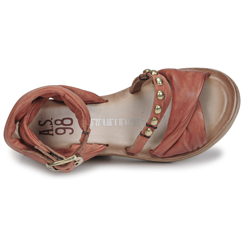 Airstep / A.S.98 NOA STRAP II Rot Keilabsatz Sandalen Damen - 6