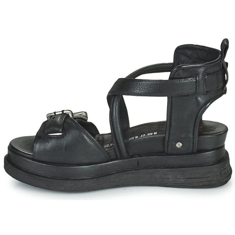 Airstep AS98 LAGOS Schnallen-Keilsandalen, schwarz, Damen - Gr&ouml;&szlig;e 4