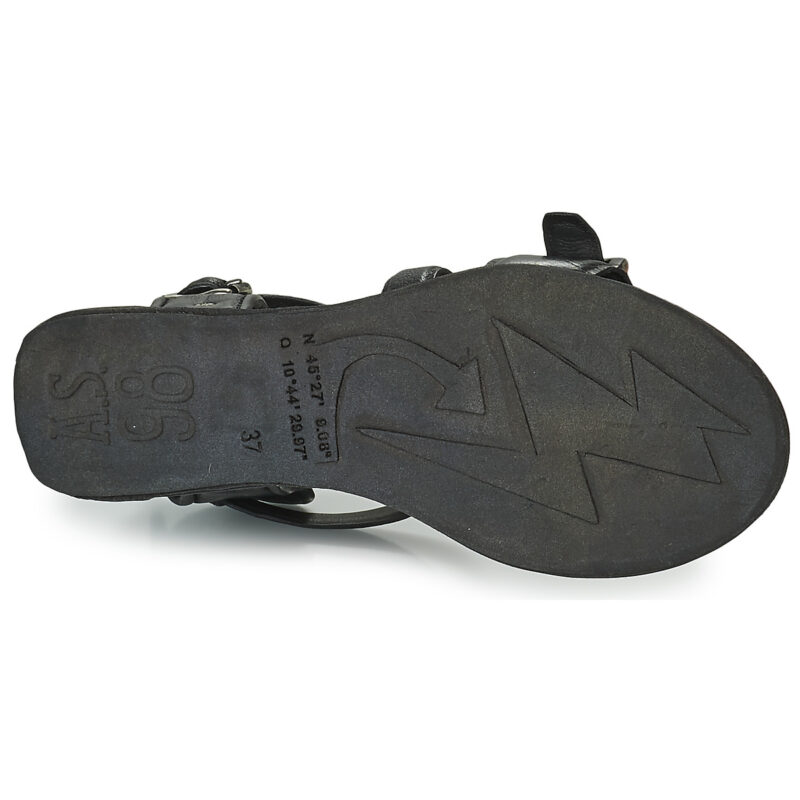 Airstep AS98 LAGOS Schnallen-Keilsandalen, schwarz, Damen - Gr&ouml;&szlig;e 7