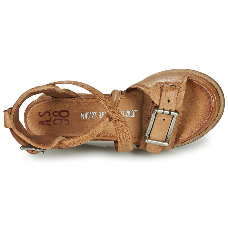 Airstep / A.S.98 LAGOS BUCKLE Marrone Sandali con zeppa Donna - 6