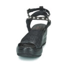 Airstep / AS98 ARCA RAFIA Schwarze Keilsandalen Damen - 3