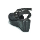 Airstep / AS98 ARCA RAFIA Schwarze Keilsandalen Damen - 5