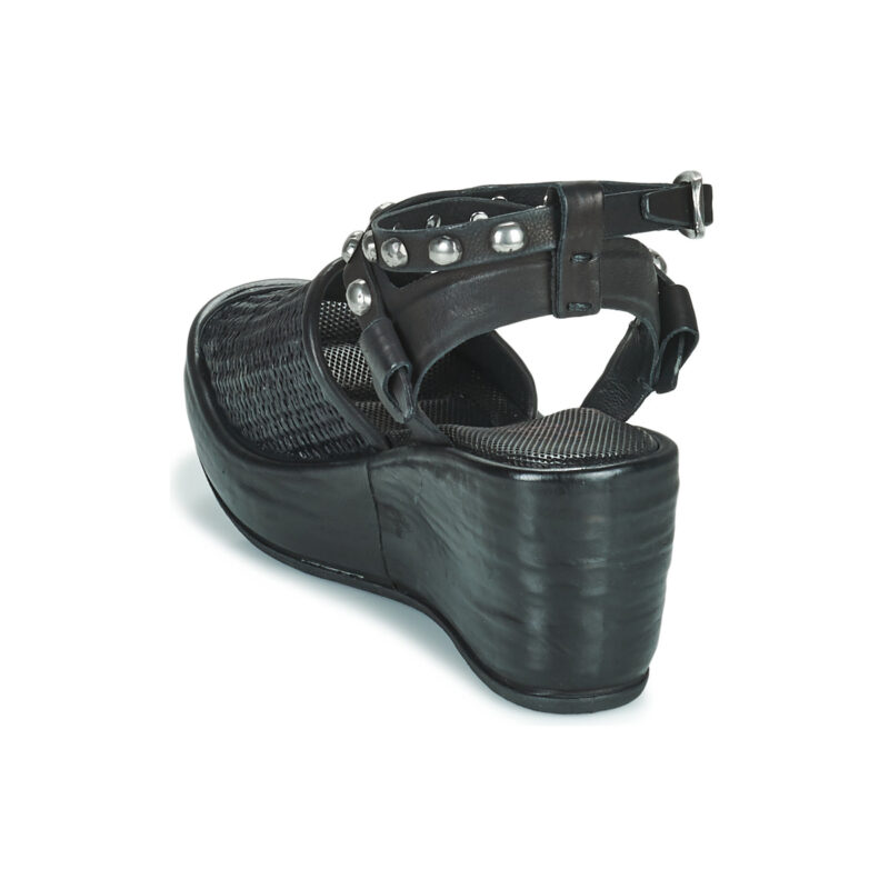 Airstep / AS98 ARCA RAFIA Schwarze Keilsandalen Damen - 5