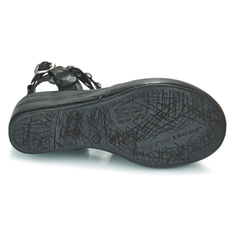 Airstep / AS98 ARCA RAFIA Schwarze Keilsandalen Damen - 7