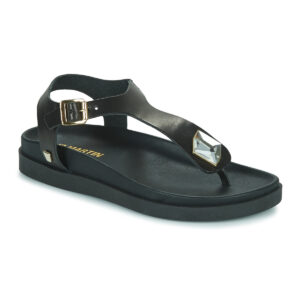 JB Martin ALEO Schwarze Damen-Sandalen mit niedrigem Schaft