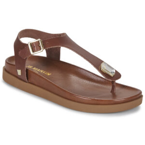 JB Martin ALEO Braune Damen-Sandalen mit niedrigem Schaft