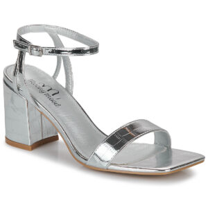 Moony Mood ANDROMA Silberne Sandalen mit Absatz f&uuml;r Damen