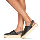 Mou Sandales basses noires pour femmes MU.SW411012C-BLA - Pointure 8